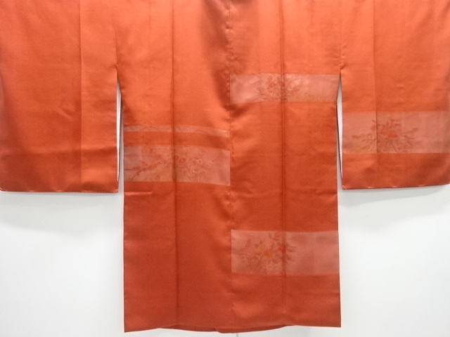 JAPANESE KIMONO / UNUSED MICHIYUKI COAT / SILK / EMBROIDERY / FLORAL PLANTS